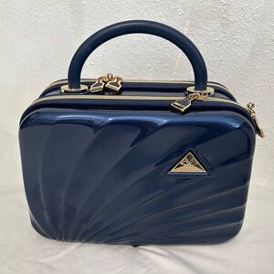 Navy Blue Triforce travel cosmetic case